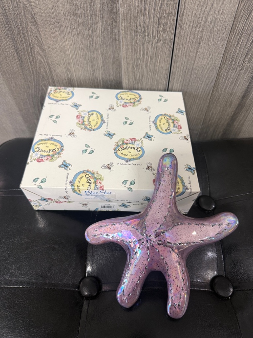 *Rare* Blue Sky Clayworks Purple Opalescent Starfish By Heather Goldminc